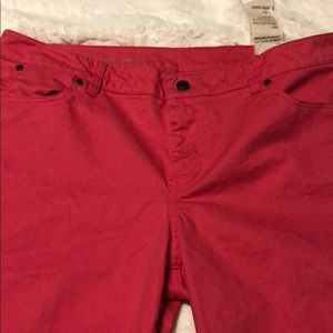 Talbots Hot Pink Signature Slim Ankle Pants Jeans
